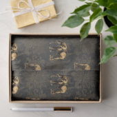 Ontwerp 2 van de zwarte en Gold Circus-reeks Tissuepapier (Geschenk)