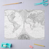 Ontwerp 2 van de zwarte en Witte Digitale Kaart Re Tissuepapier (Craft)