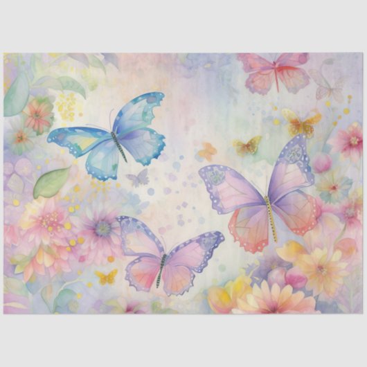 Ontwerp 2 van een Whimsical Butterfly Series Tissuepapier (Voorkant)