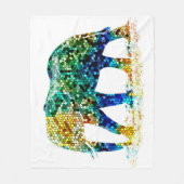 Ontwerp 36 Mozaïekolifant Fleece Deken (Voorkant)