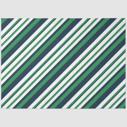 Ontwerp 3 Tissue Pa van de groene en Navy Nautical Tissuepapier (Voorkant)