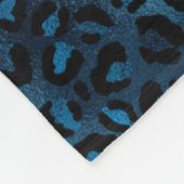Ontwerp 3 van de blauw- en Gold-leopard-reeks Fleece Deken (Hoek)
