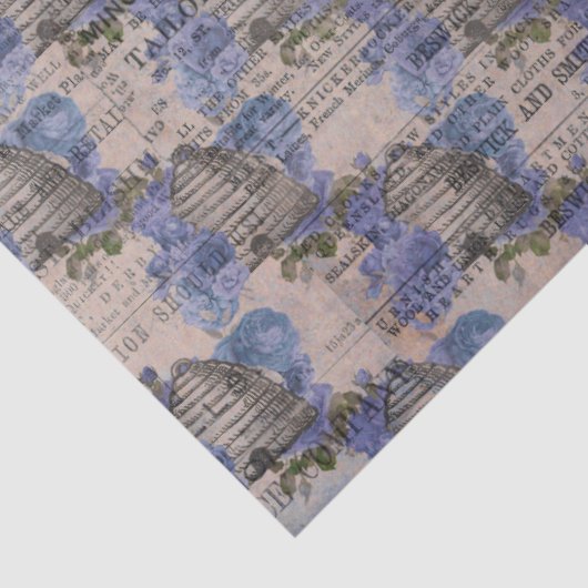 Ontwerp 3 van de blauwe bijenreeks tissuepapier (Detail)