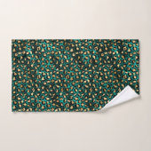 Ontwerp 3 van de blauwgroen en Gold Leopard-reeks Bad Handdoek (Handdoek)