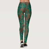 Ontwerp 3 van de Blauwgroen Velvet-reeks Leggings (Achterkant)
