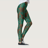 Ontwerp 3 van de Blauwgroen Velvet-reeks Leggings (Rechts)