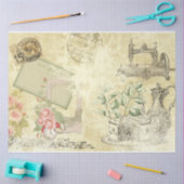 Ontwerp 3 van de Chic Cream-reeks van Shabby Tissuepapier (Craft)