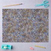 Ontwerp 3 van de Luxury Blue- en Gold-reeks Tissuepapier (Craft)