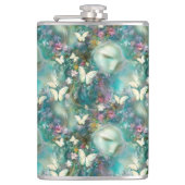 Ontwerp 3 van de Mytical Butterfly-reeks Heupfles (Voorkant)