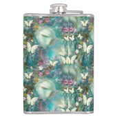 Ontwerp 3 van de Mytical Butterfly-reeks Heupfles (Achterkant)