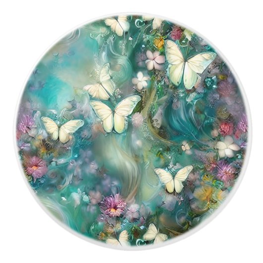 Ontwerp 3 van de Mytical Butterfly-reeks Keramische Knop (Voorkant)