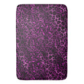 Ontwerp 3 van de Paarse en Gold Leopard-reeks Badmat (Voorkant Verticaal)