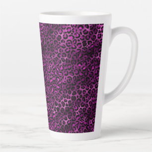 Ontwerp 3 van de Paarse en Gold Leopard-reeks Latte Mok