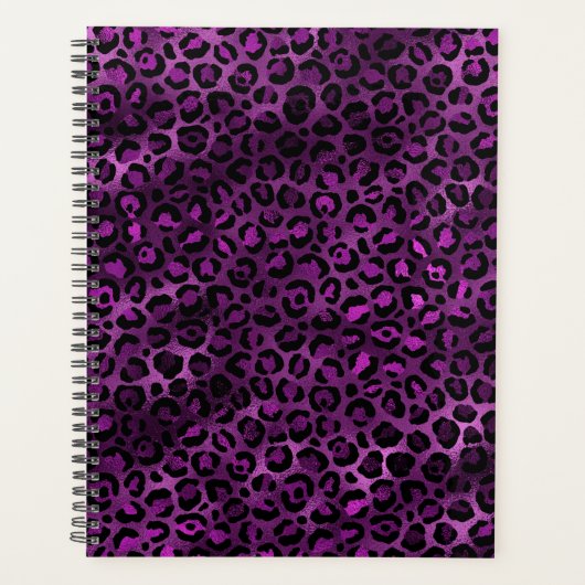 Ontwerp 3 van de Paarse en Gold Leopard-reeks Planner (Voorkant)