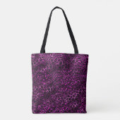 Ontwerp 3 van de Paarse en Gold Leopard-reeks Tote Bag (Achterkant)