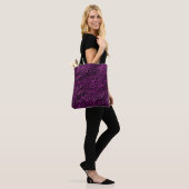 Ontwerp 3 van de Paarse en Gold Leopard-reeks Tote Bag (Op model)