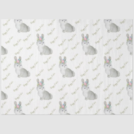 Ontwerp 3 van de Pasen van de Bunny Tissuepapier (Voorkant)