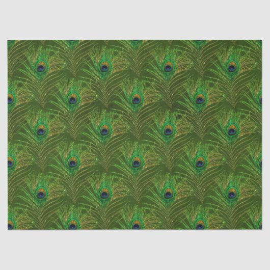 Ontwerp 3 van de Peacock-doezelreeks van Glitter P Tissuepapier (Voorkant)