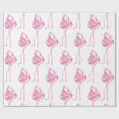 Ontwerp 3 van de Reeks van de Flamingo van de Tend Cadeaupapier (Vlak)