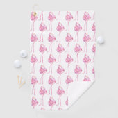 Ontwerp 3 van de Reeks van de Flamingo van de Tend Golfhanddoek (Insitu)