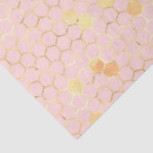 Ontwerp 3 van de roze en gouden bijenreeks tissuepapier (Detail)