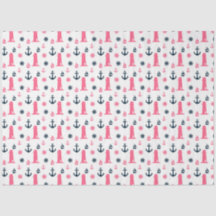 Ontwerp 3 van de roze en Navy Nautical Series