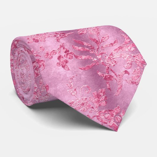 Ontwerp 3 van de roze Velvet reeks Stropdas (Opgerold)