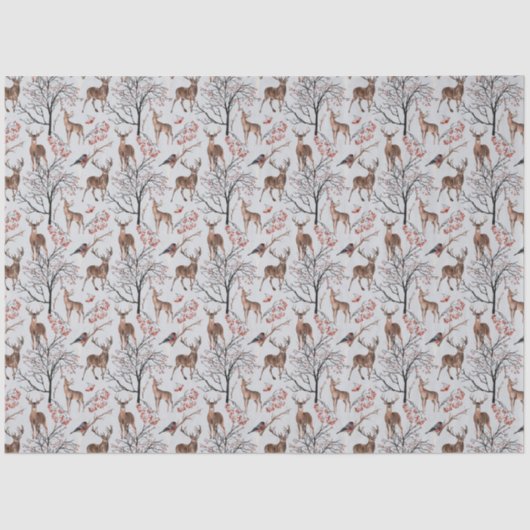 Ontwerp 3 van de Winterbos Reeks Tissuepapier (Voorkant)