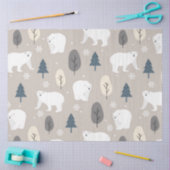 Ontwerp 3 van kerstpolaire Beer Tissuepapier (Craft)