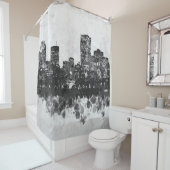 Ontwerp 47 Skyline Cityscape Douchegordijn (In situ)