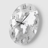 ontwerp 49 Grijze Wereldkaart Grote Klok (Hoek)