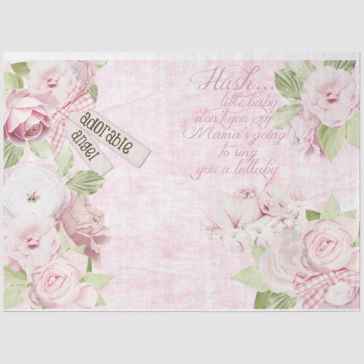 Ontwerp 4 van de Baby Girl-reeks Tissuepapier (Voorkant)