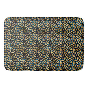 Ontwerp 4 van de blauw- en Gold-leopard-reeks Badmat