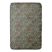 Ontwerp 4 van de blauw- en Gold-leopard-reeks Badmat (Voorkant Verticaal)
