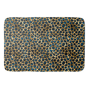 Ontwerp 4 van de blauw- en Gold-leopard-reeks Badmat