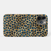 Ontwerp 4 van de blauw- en Gold-leopard-reeks Case-Mate iPhone Case (Achterkant (horizontaal))