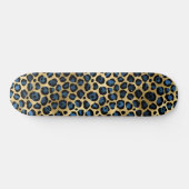 Ontwerp 4 van de blauw- en Gold-leopard-reeks Persoonlijk Skateboard (Horizontaal)