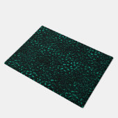 Ontwerp 4 van de blauwgroen en Gold Leopard-reeks Deurmat (Schuin)