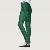 Ontwerp 4 van de Blauwgroen Velvet-reeks Leggings (Links)