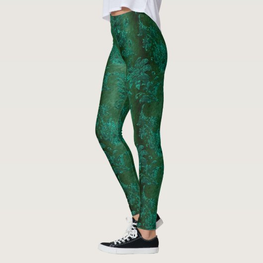 Ontwerp 4 van de Blauwgroen Velvet-reeks Leggings (Links)