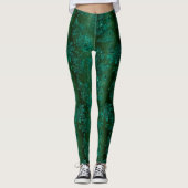Ontwerp 4 van de Blauwgroen Velvet-reeks Leggings (Voorkant)