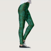 Ontwerp 4 van de Blauwgroen Velvet-reeks Leggings (Rechts)