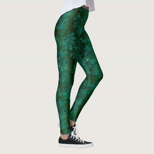 Ontwerp 4 van de Blauwgroen Velvet-reeks Leggings (Rechts)