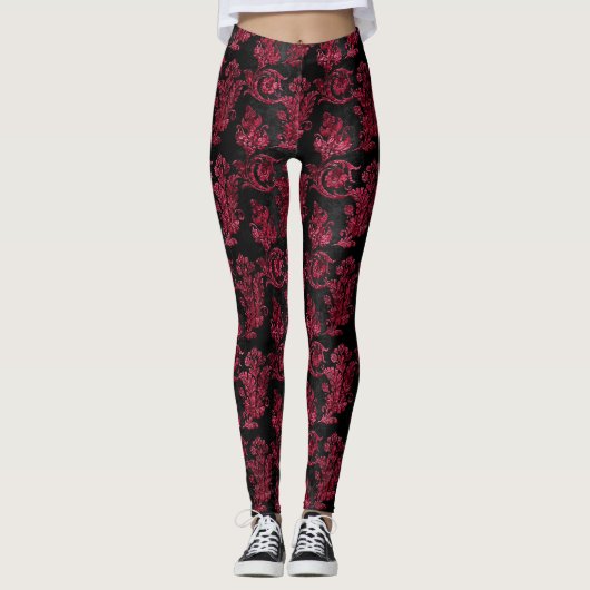 Ontwerp 4 van de Claret Velvet-reeks Leggings (Voorkant)