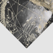 Ontwerp 4 van de Gold- en zwarte sterrenkaart Tissuepapier (Detail)