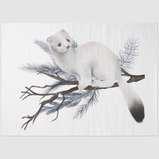 Ontwerp 4 van de kerstvogelreeks tissuepapier (Voorkant)