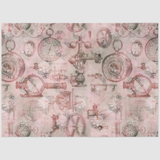 Ontwerp 4 van de Steampunk-Romance Reeks Tissuepapier (Voorkant)