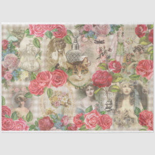 Ontwerp 4 van de Victoriaans Shabby Chic-reeks Tissuepapier