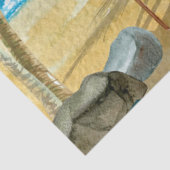 Ontwerp 4 van de waterverf Saacapes Reeks Tissuepapier (Detail)