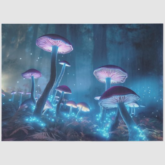 Ontwerp 5 van de Ether-paddenstoelreeks Tissuepapier (Voorkant)